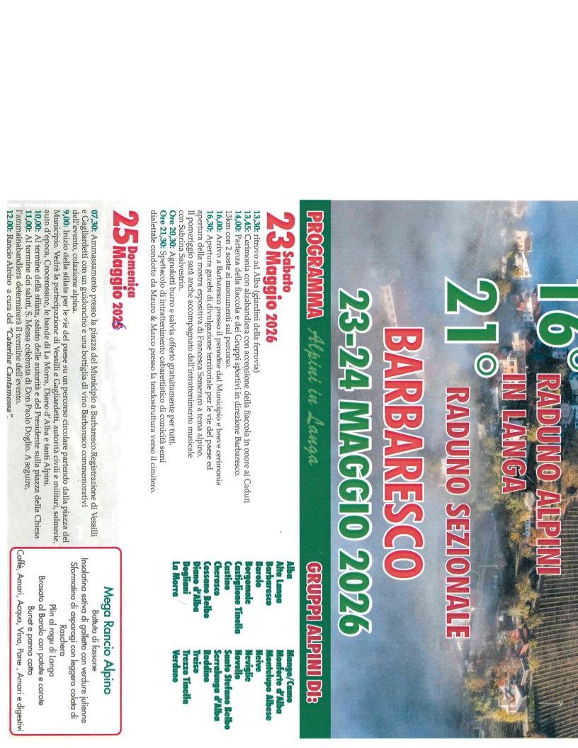 ALPINI IN LANGA 2026